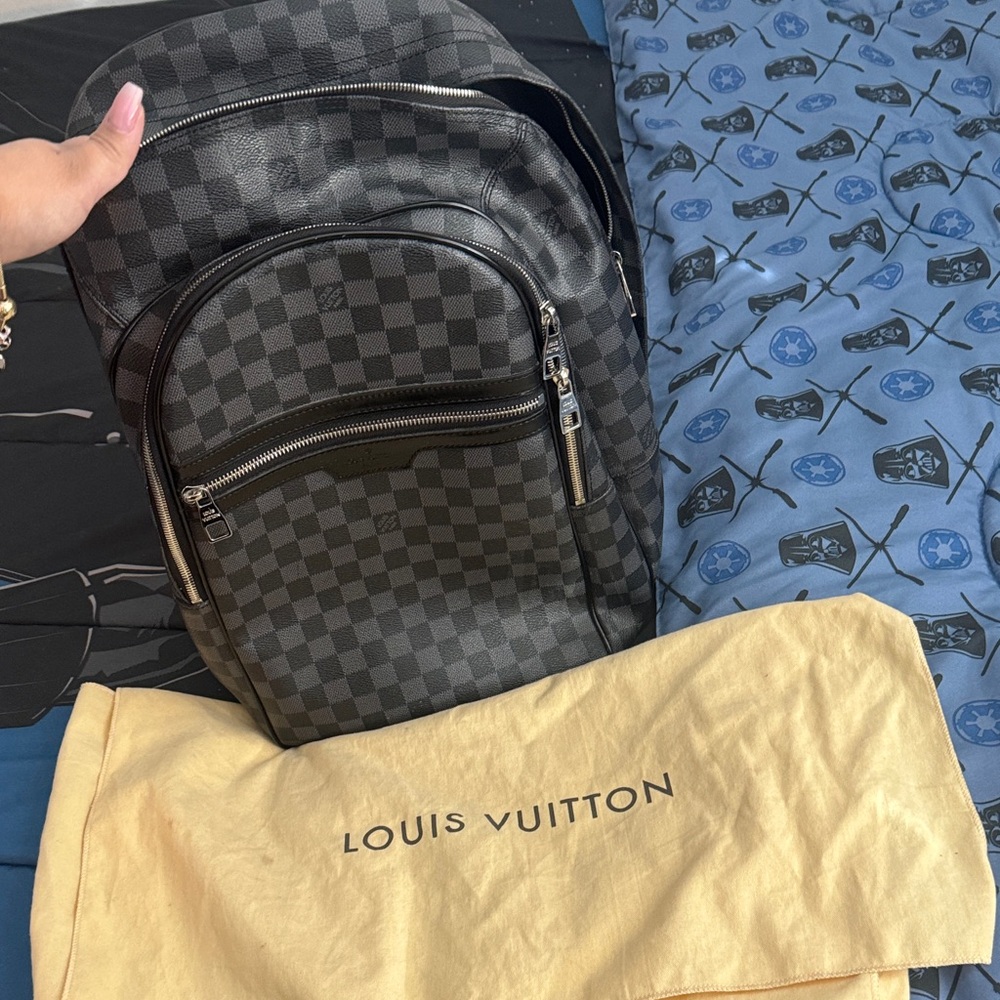 Louis Vuitton Gray Checkered Men's Backpack